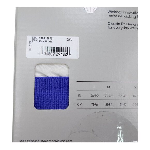 Calvin Klein Cotton Stretch Classic Fit Hip Briefs 3pk 2XL Wicking Technology - Picture 8 of 10